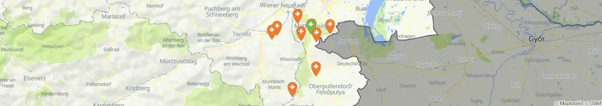 Map view for Pharmacies emergency services nearby Sieggraben (Municipality, Burgenland) (116)